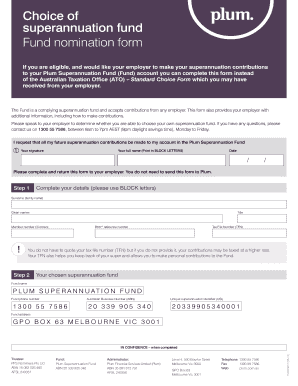 Choice of Superannuation Fund Form
