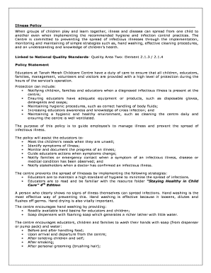 Illness Policy for Childcare Centers