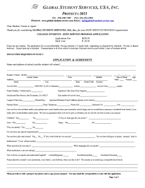 Host Service Program Application