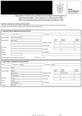 Planning Permission Condition Variation Application