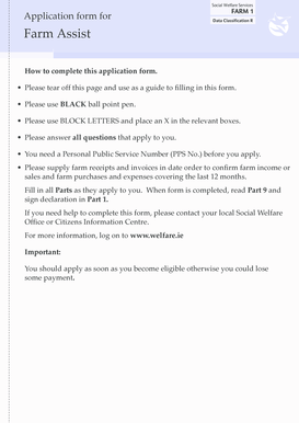 Farm Assist Application Form