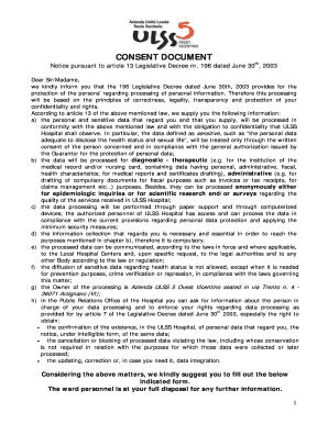 Consent Form for Personal Data Processing