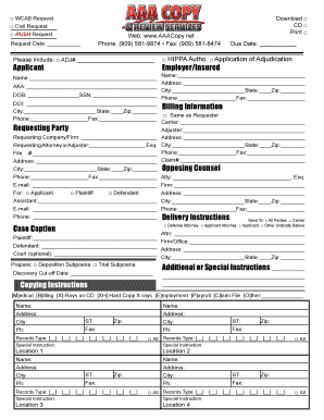 WCAB Request Form