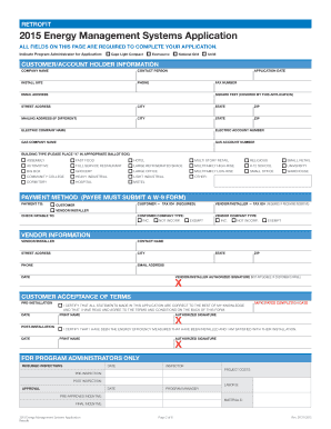 2015 Energy Management Systems Retrofit Application