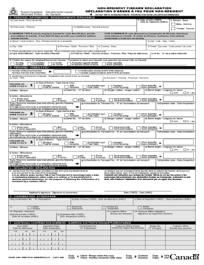 Non-Resident Firearm Declaration