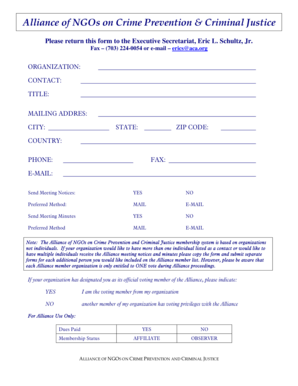 ngo membership form