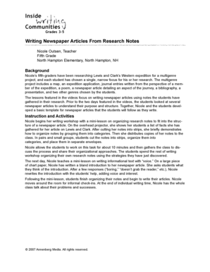 Multi-Genre Research Project Template