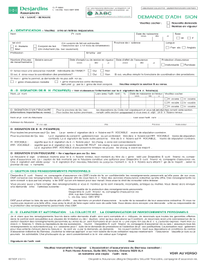 Demande d’adhésion à l’assurance collective du Barreau