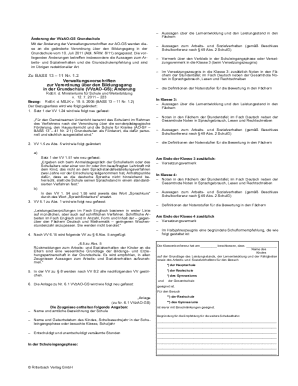 nderung der VVzAO-GS Grundschule