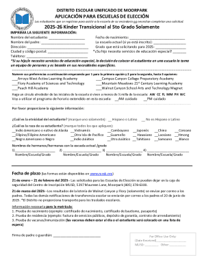 Aplicación para escuelas de elección
