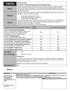 Fillable Online Privacy Notice for Financial Institutions Fax Email ...