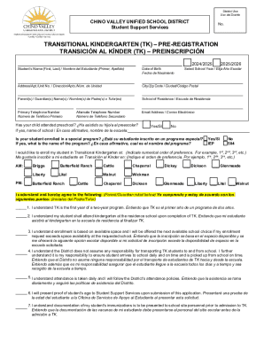 Transitional kindergarten (tk) – pre-registration