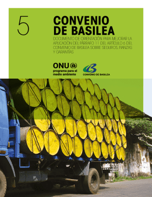 Convenio de basilea documento de orientación para mejorar la aplicación del párrafo 11 del artículo 6 del convenio de basilea sobre seguros, fianzas y garantías