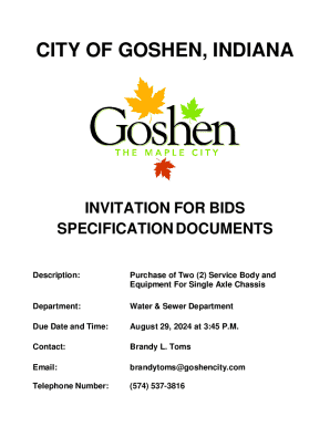 Invitation for Bids for Service Body Purchase