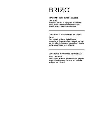 Installation instructions and warranty for brizo kitchen and bath products