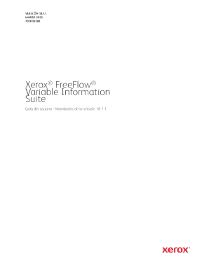 Xerox® freeflow® variable information suite guía del usuario - novedades de la versión 18.1.1
