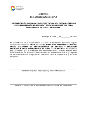 Declaración jurada simple