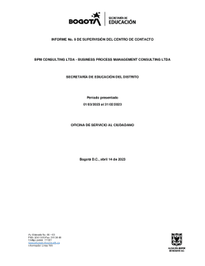 Informe no. 9 de supervisión del centro de contacto