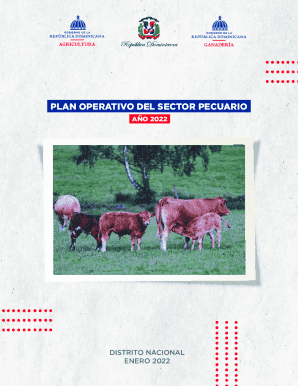 Plan operativo del sector pecuario