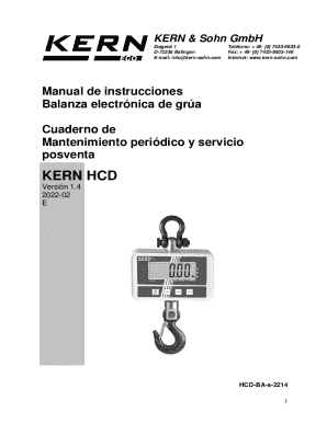 Manual de instrucciones balanza electrónica de grúa