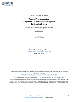 Evaluación Comparativa Y Requisitos De Rendimiento Energético De Energize Denver