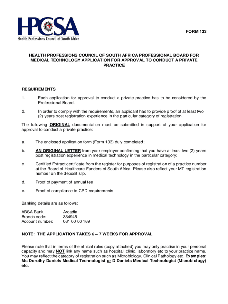 Form 133 Preview on Page 1