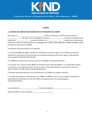 Proyecto De Retorno Y Reintegración De Niños Y Niñas Migrantes - Cmrrp