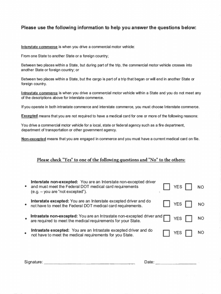 Cdl Medical Card and Certification Form Preview on Page 1