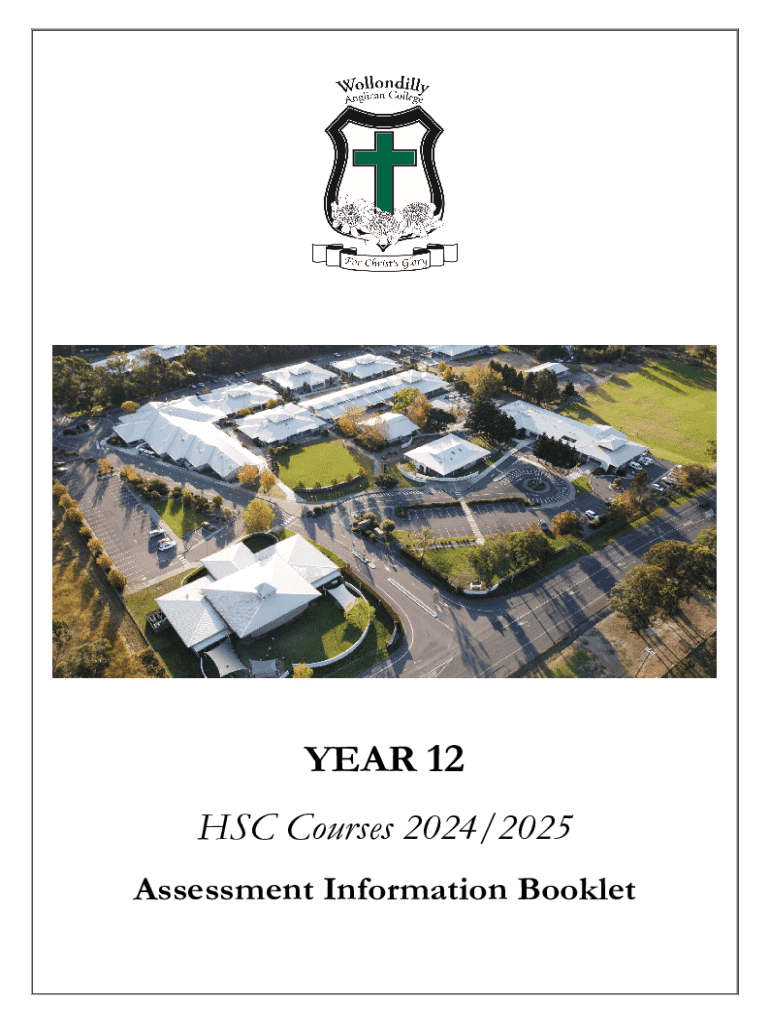 Fillable Online Hsc Courses 2024/2025 Assessment Information Booklet
