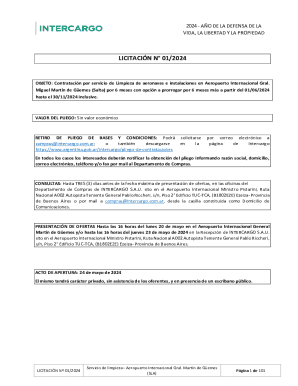 Licitación N° 01/2024