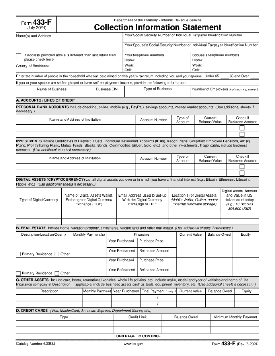 Form 433-F