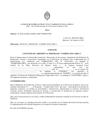 Convenio De AdhesiÓn Al Programa “comprÁ MÁs Cerca”