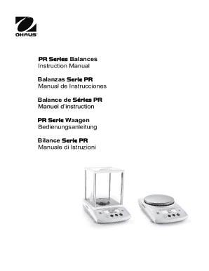Balances Instruction Manual