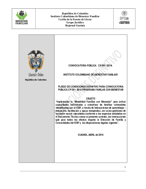Convocatoria PÚblica Cp-001 -2014