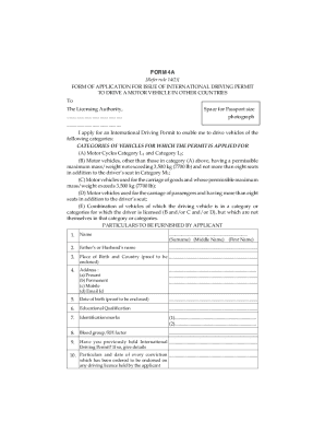 International Driving Permit Application Form