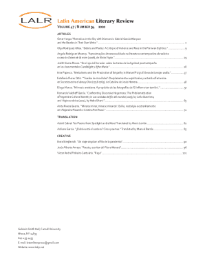 Volume 47 / Number 94 2020 - Latin American Literary Review