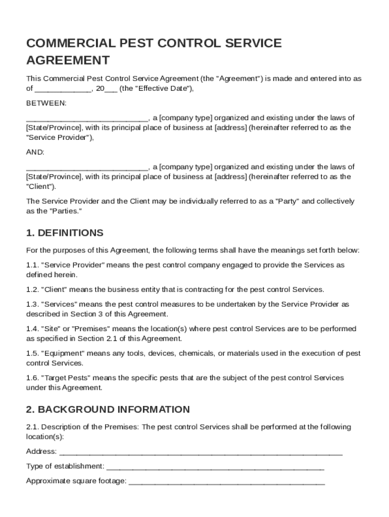 Commercial Pest Control Contract Template: Fill out sign online DocHub