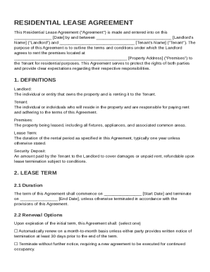 Landlord Contract Template Form Fill Online Printable Fillable