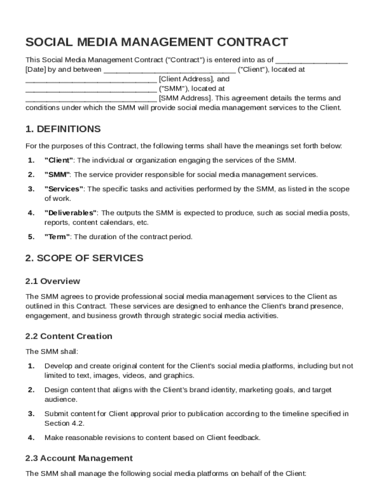 Smm Contract Template Preview on Page 1