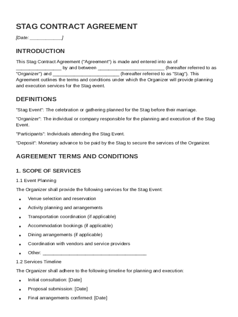 Stag Contract Template Preview on Page 1