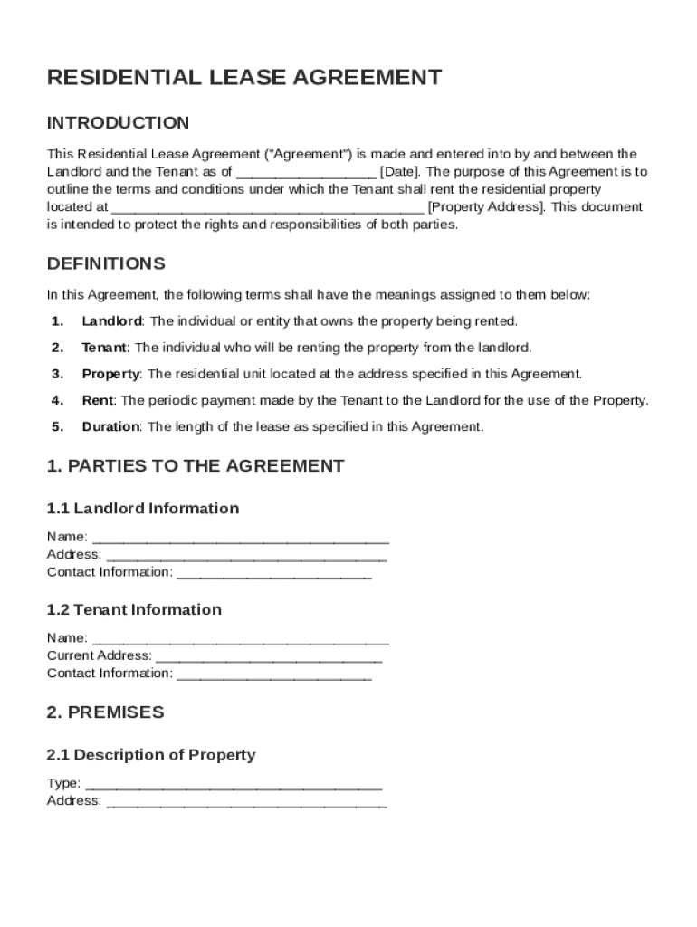 Fillable Online Tenant From Landlord Contract Template Fax Email Print