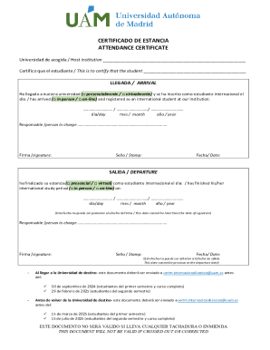 Certificado De Estancia