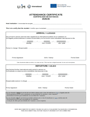 Attendance Certificate