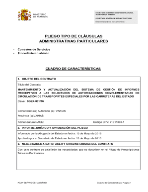 Informe de adecuacin al pliego de clusulas administrativas