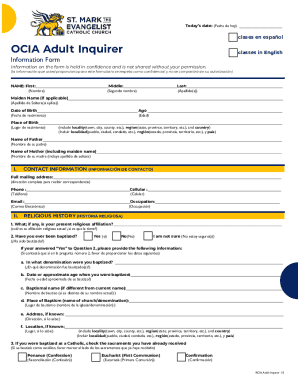 Ocia Adult Inquirer