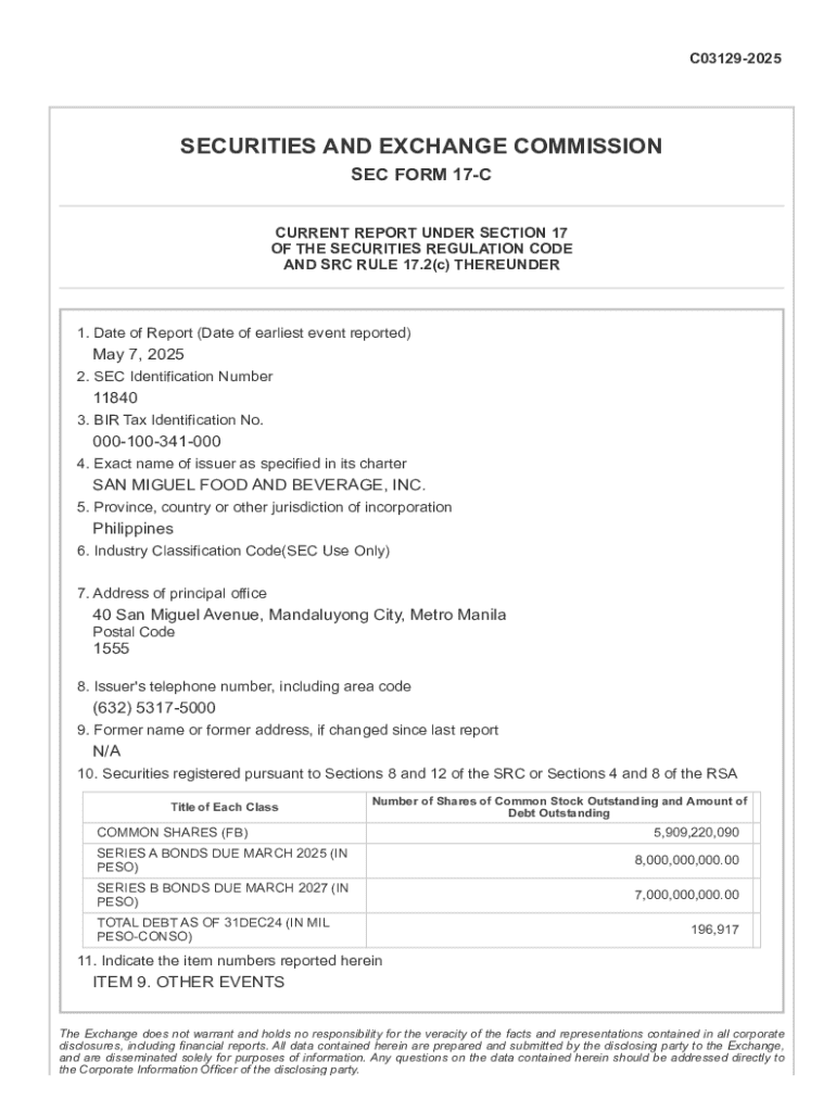 Fillable Online Sec Form 17-c Fax Email Print - pdfFiller