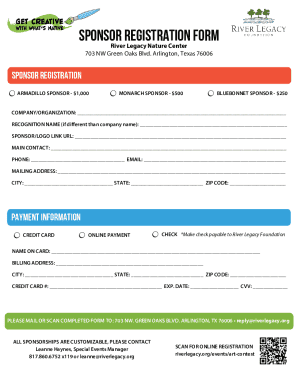 Sponsor Registration Form