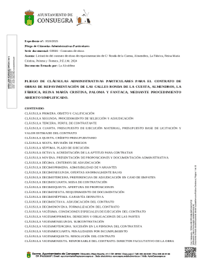 Pliego De Cláusulas Administrativas Particulares