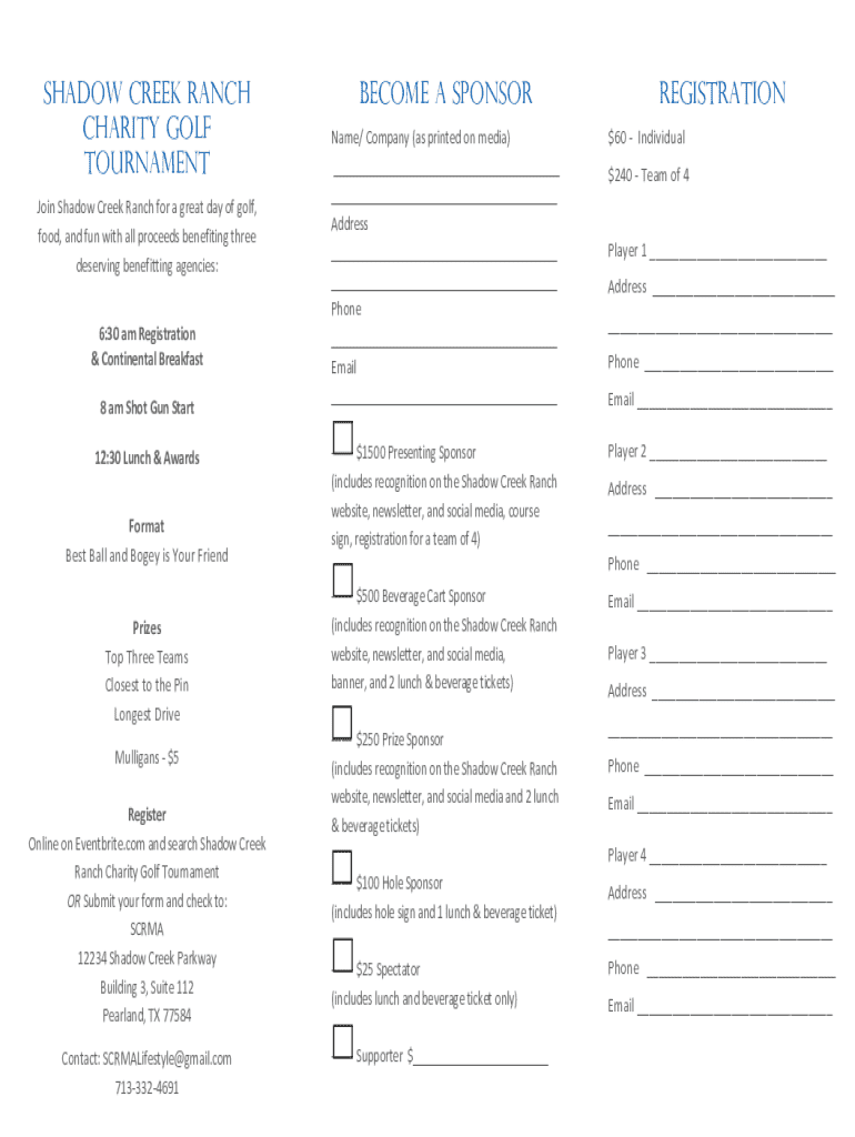 Fillable Online Charity Golf Tournament Invitation Fax Email Print ...