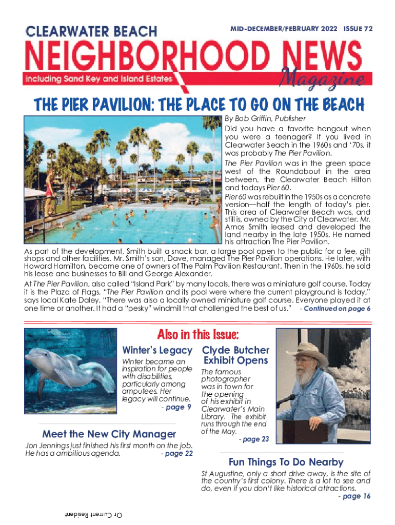 Fillable Online Clearwater Beach Neighborhood News Fax Email Print ...